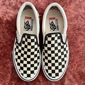 Vans slip on checkered Pop Cush shoes
